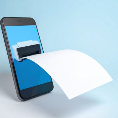 Firefly um papel saindo da tela de um celular no estilo impressora de comprante 913255